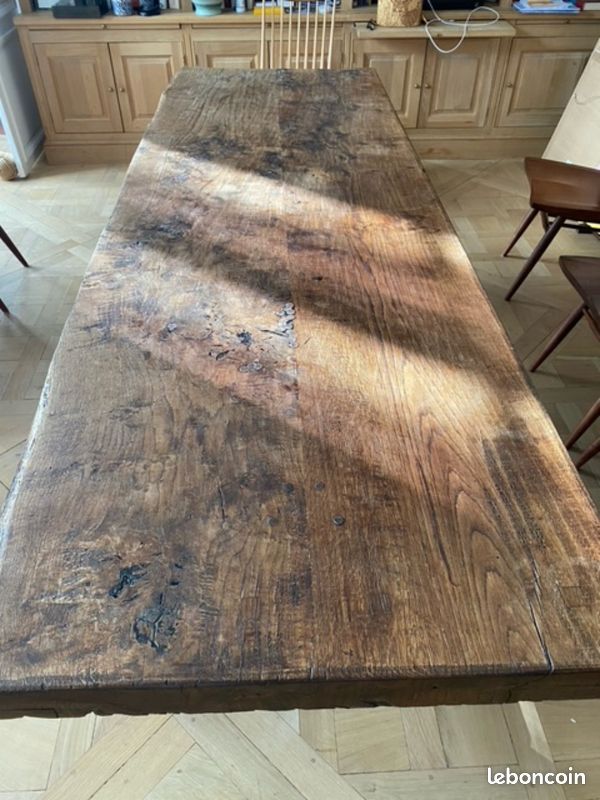 Très grand table de ferme en chêne (image 5)