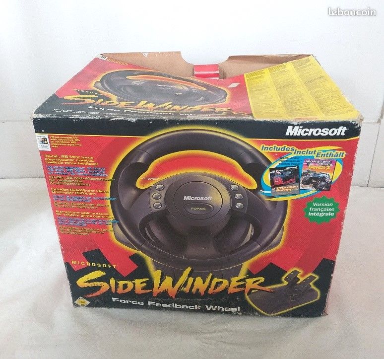 Vintage - Microsoft SideWinder Force Feedback Pro / Volant + pédalier retour de force (image 3)