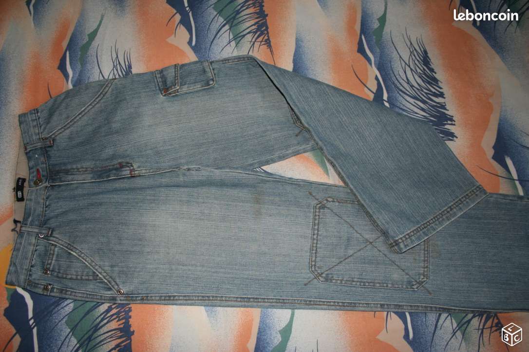 Pantalon Jean clair (élastique à la taille) Ado 12 ans Garçon (image 1)