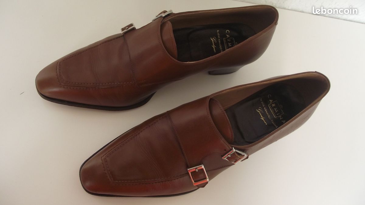 CARMINA SHOES MAKER TROTTEUR FEMME DOUBLE BOUCLES MARRON TAILLE 37 top (image 5)