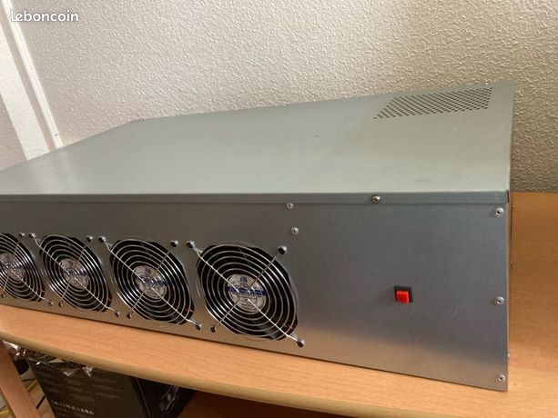 Rig Châssis Minage 6-8 GPU Complet avec carte mere, SSD, Sans