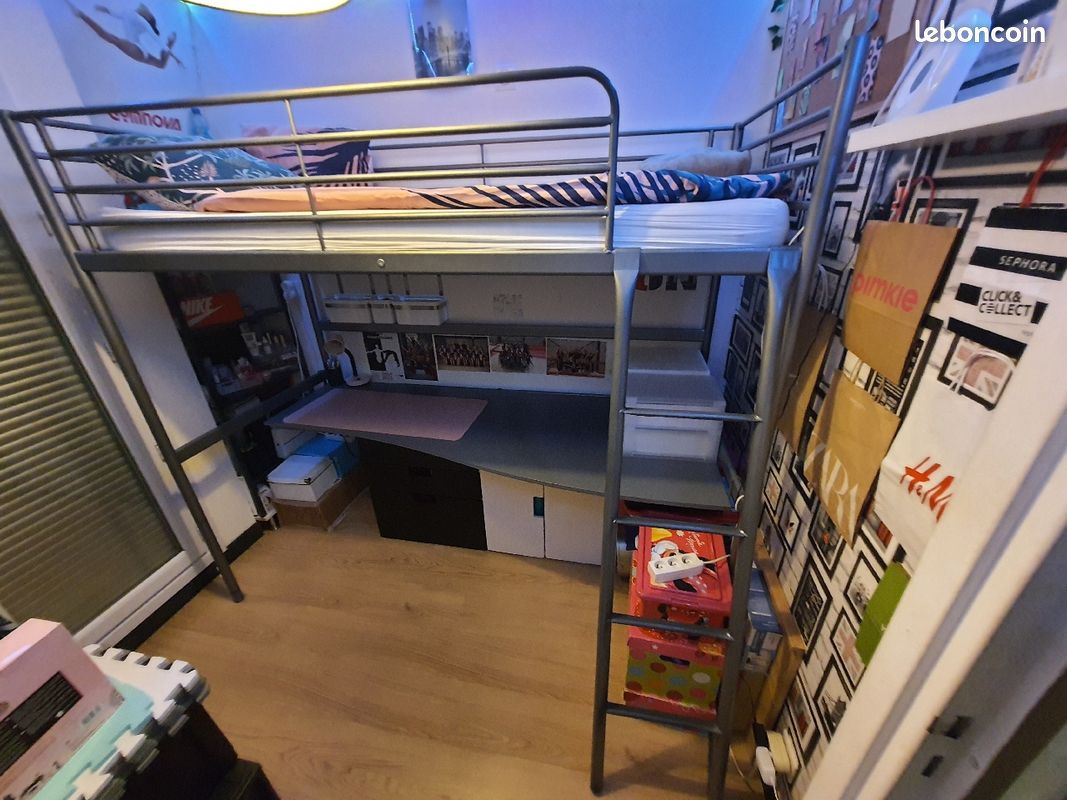 LIT MEZZANINE 1 pers + BUREAU (image 1)