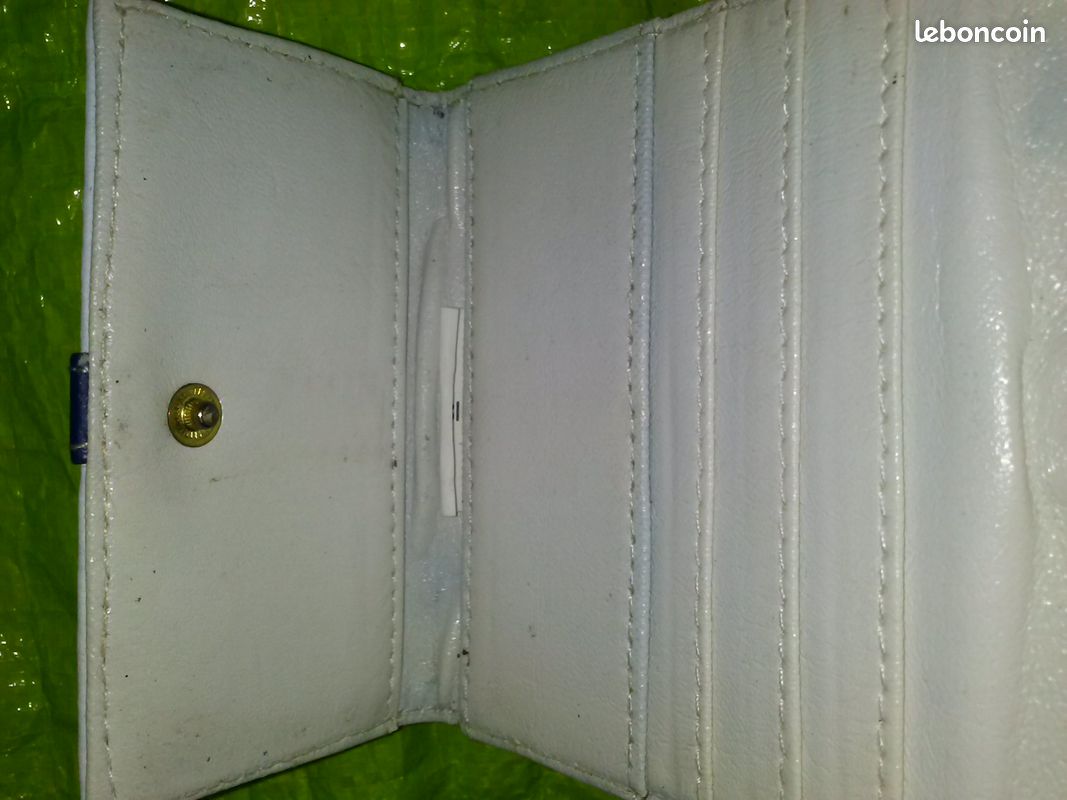 Porte-monnaie bleu et blanc (image 8)