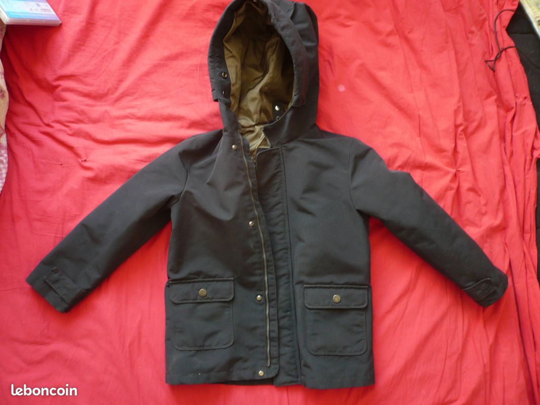 Parka bleu marine Galeries Lafayette 8 ans (image 1)