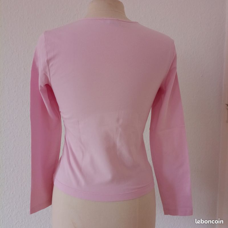 Tunique Longue Escada Sport Rayée Violet/noir - Taille 38/M, 100% Soie, Neuve Avec étiquettes