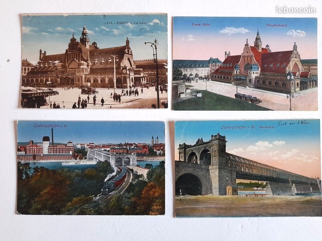 Esslingen - 1942 - Carte postale ancienne et vue d'Hier et Aujourd'hui