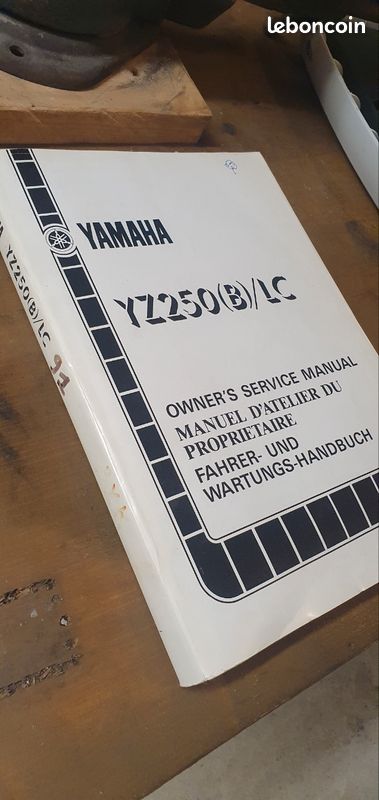 Manuel d'atelier Yamaha YZ 250 1991 (image 2)