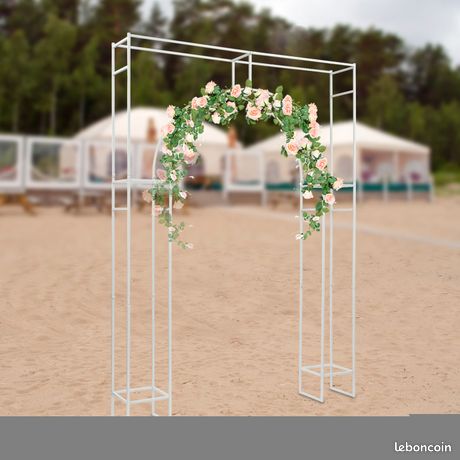 Arche De Mariage Métal - Kit 2 Arches (1,9m Et 2,3m) - Structure Dorée Stable - Pour Décoration Mariage, Anniversaire, Photo