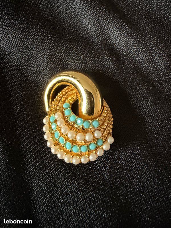 Broche Vintage Orena En Métal Doré - Occasion, Bijou Ancien