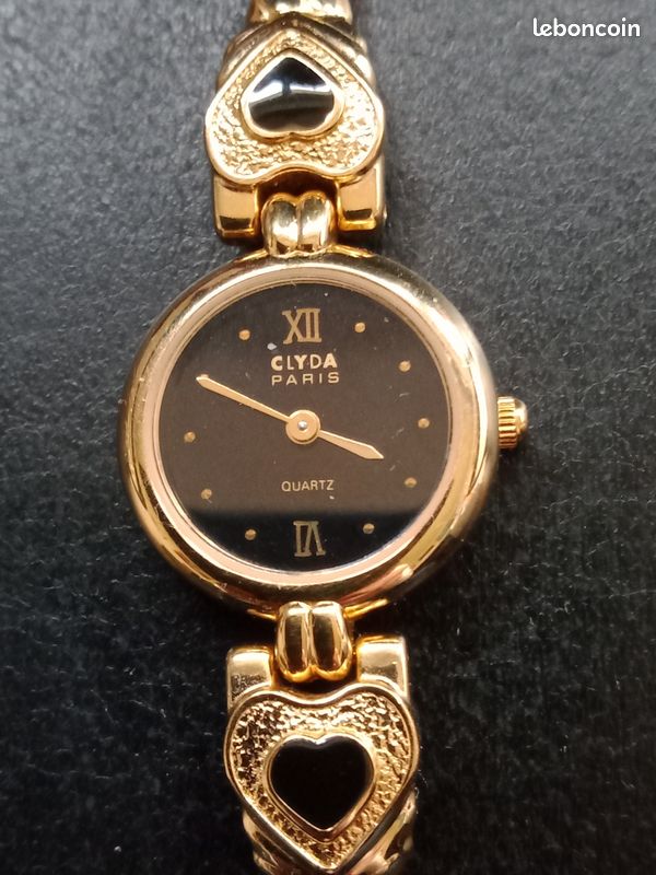 Montre Dame Vertical Paris - Boîtier Argent Acier, Cadran Crème, Bracelet Marron, NEUVE Avec Boîte, Pile Neuve