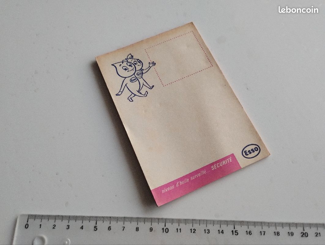 Esso gouttes d'huile, carnet de notes station service années 50-60 (image 1)