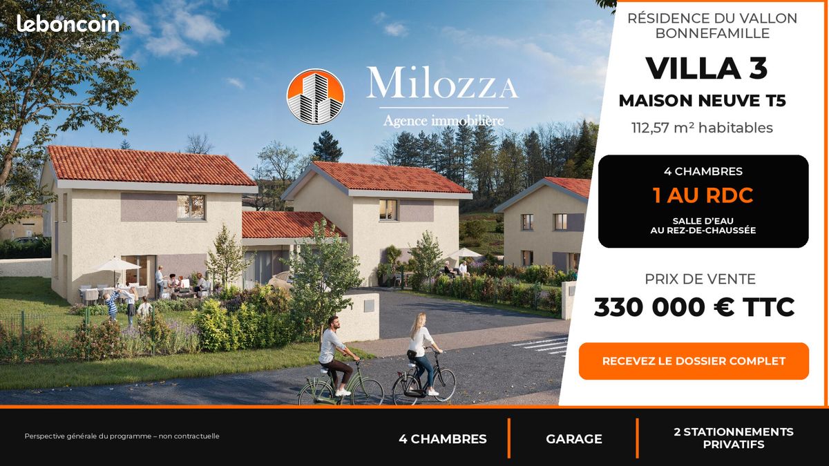 Maison 5 pièces 112 m² · à Bonnefamille · 112 m² · 330 000 €