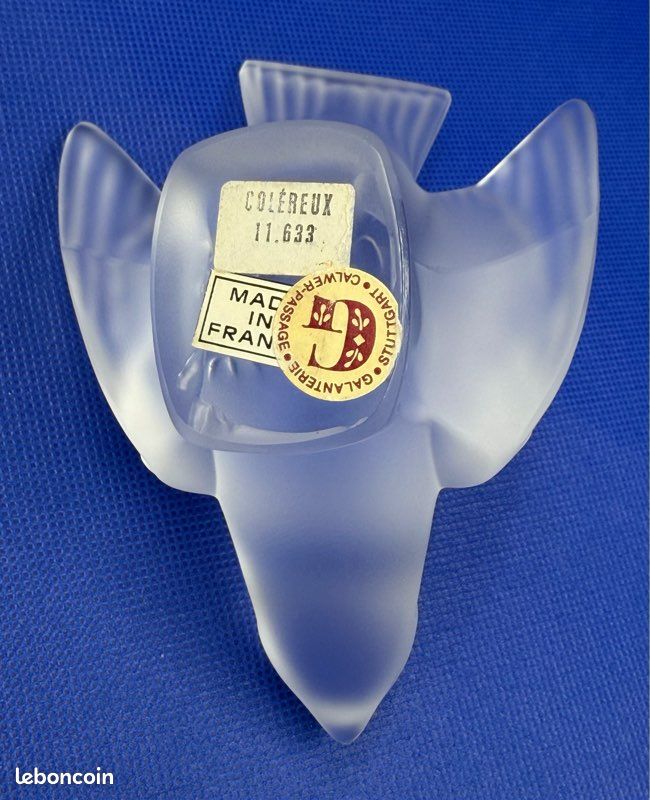 Lalique France - Moineau Coléreux Presse-papier Cristal Dépoli Oiseau (image 6)