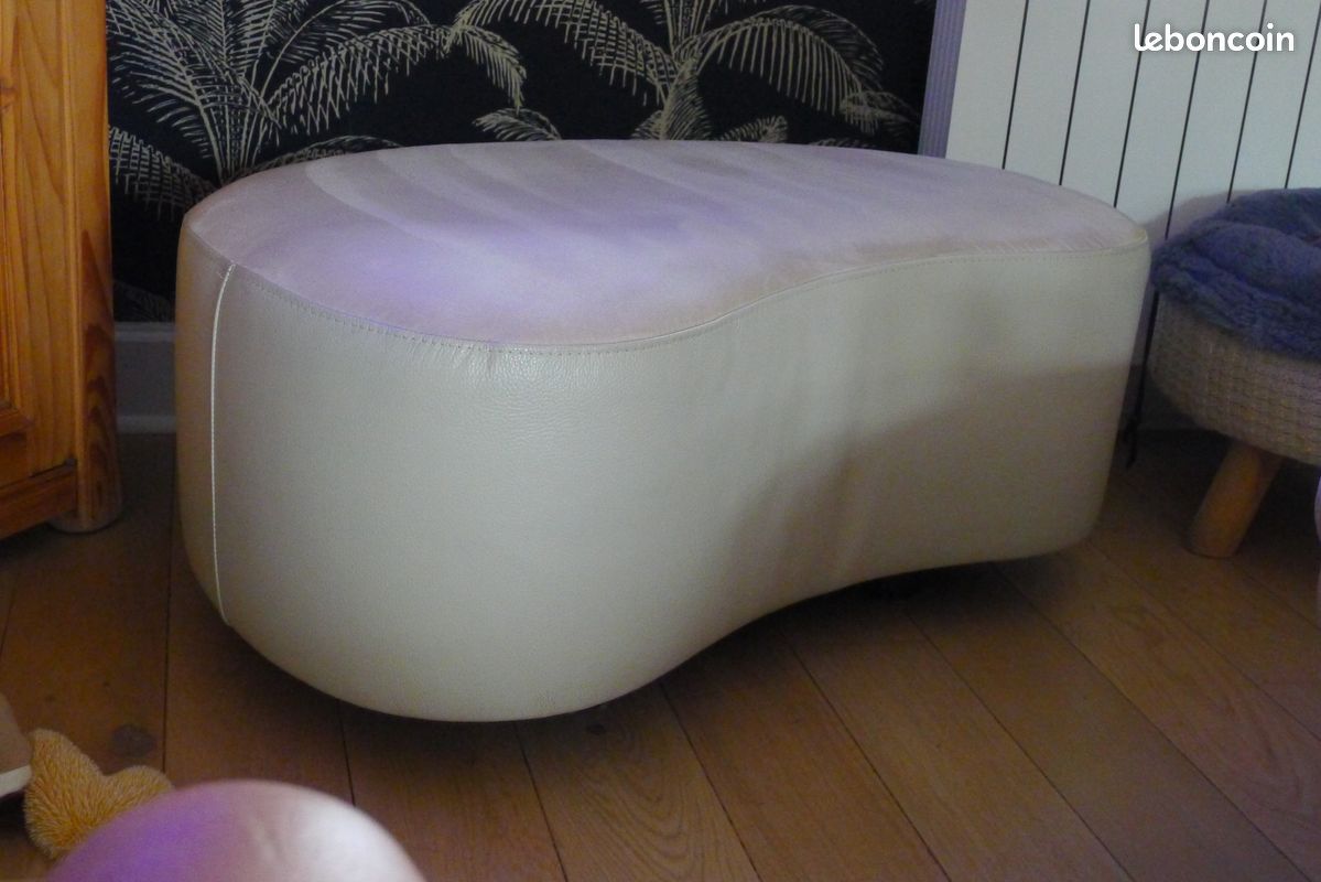 Ensemble salon cuir avec table basse bois (image 6)
