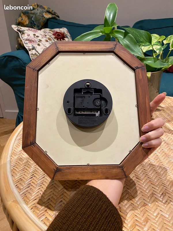 Petite Horloge Murale Vintage En Bois - Fonctionne Sur Piles, Idéale Bureau Ou Salle D'étude