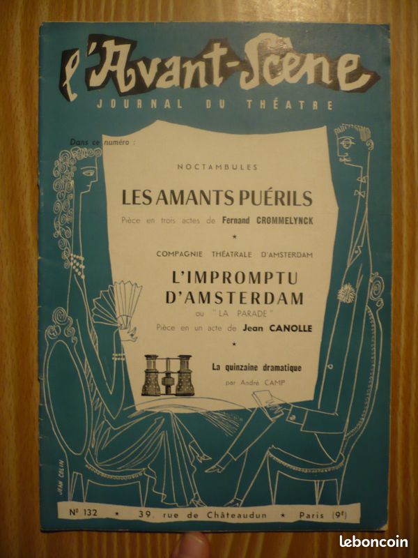 L'avant-Scene Journal Du Theatre N° 132 - Noctambules: Les Amants Puerils, Pièce En 3 Actes De Ferna (image 1)