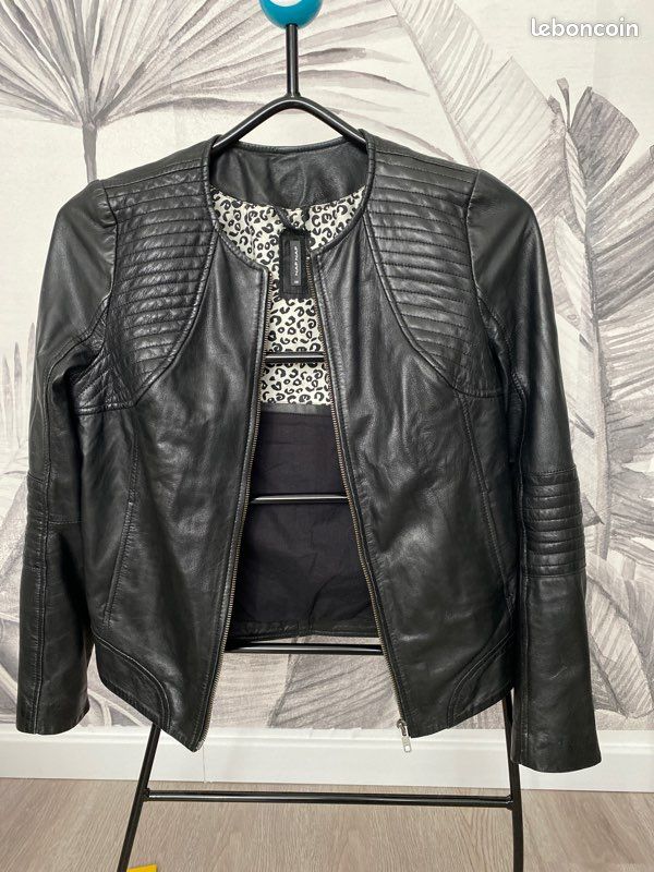 Blouson Cuir Femme Perfecto Naf Naf Cuir Veste En Cuir Femme Naf