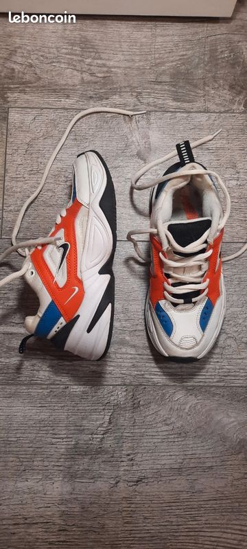 Chaussures Nike M2k M2k Tekno Femme Orange Et Bleu Basket Nike M2K