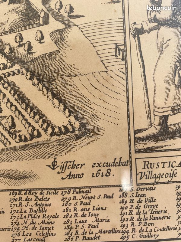 Cadre plan de Paris 1618 (image 4)