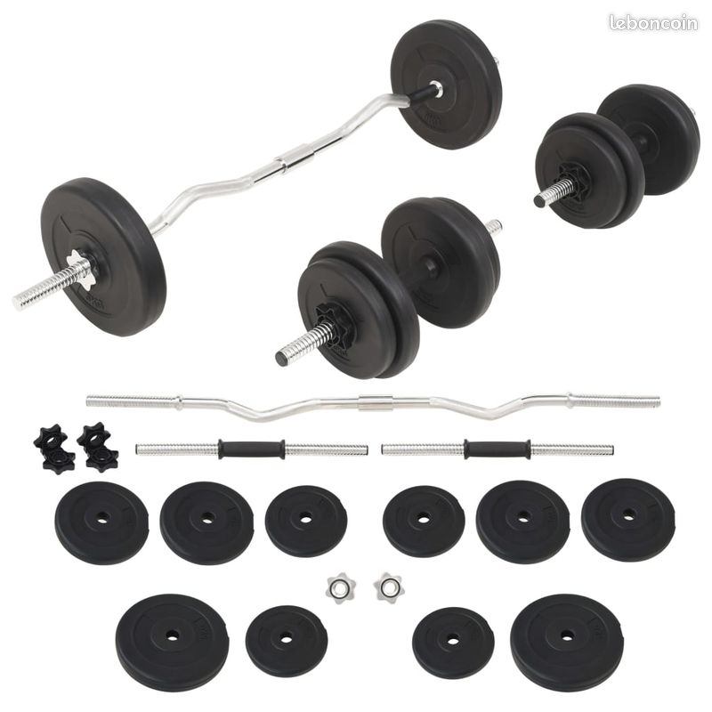 Ensemble D'haltères Flo 360 20 Lb (2x10 Lb) – Gris, Néoprène – Neuf