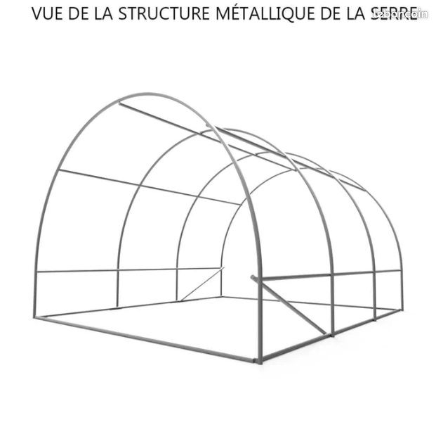 Serre jardin 9m² galvanisé 3x3x2m verte tomates semi (image 2)