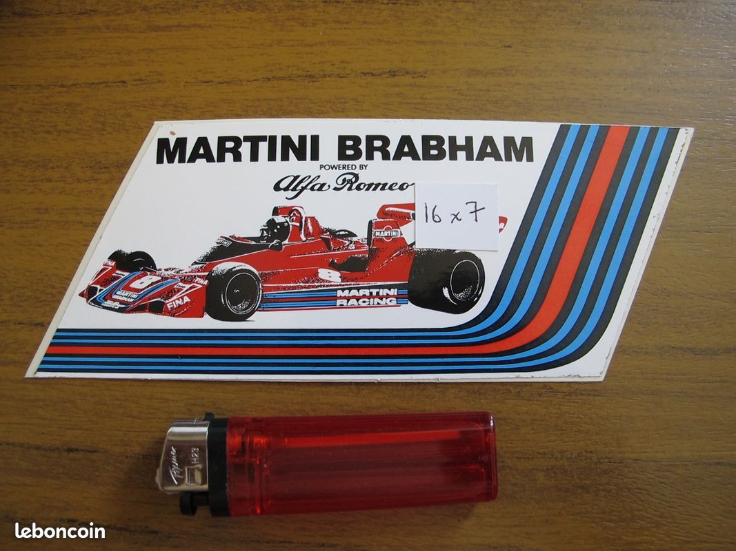 Autocollant Martini Brabham Alfa Roméo , prix livré en suivi , LIRE (image 2)