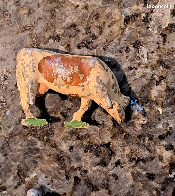 Lot Vintage Quiralu – 6 Animaux De La Ferme : Mouton, Cochon, Dinde – Alu – France