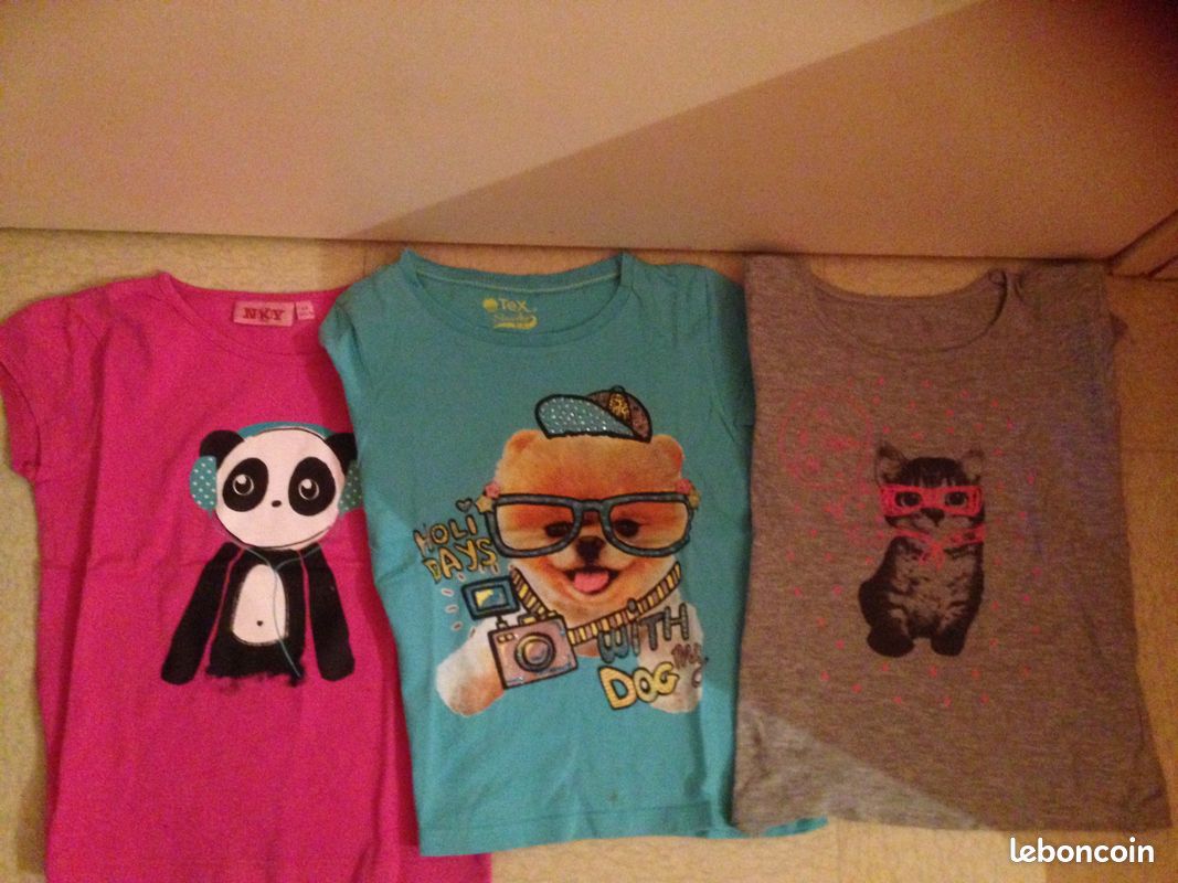Divers tee-shirts filles . 5/6ans . BE (image 3)