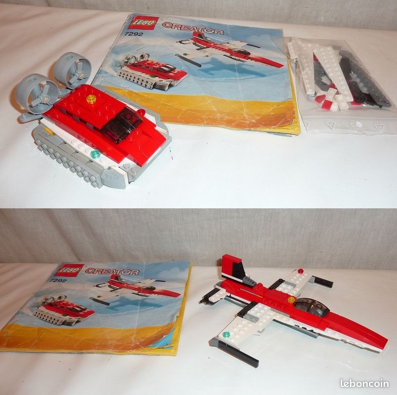 Lego creator 7292, avion ou aéroglisseur avec notice (image 1)
