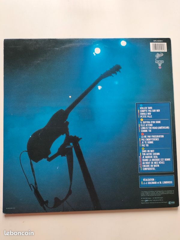 Vinyles JEAN-JACQUES GOLDMAN EN PUBLIC 2x33T en TTBE (image 2)