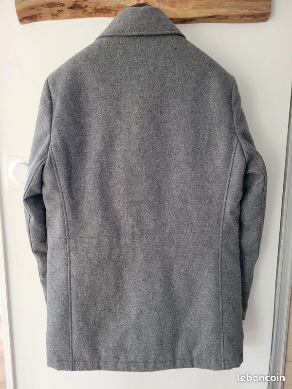Manteau Suit Supply gris 100% laine, Taille 44 (S), Neuf avec étiquette (image 3)