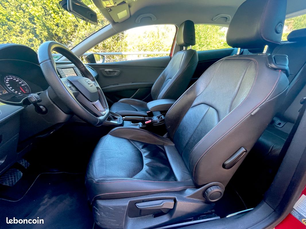 SEAT LEON 1.8 180cv FR DSG-Pack Aérodynamique - Radars AR-Clim auto-Sièges full cuir chauffant-Full LED-Régulateur-Navi-S&S (image 8)