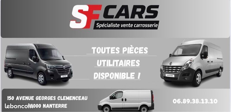 Toute pièces carrosserie utilitaire pare choc aile capot phare (image 1)