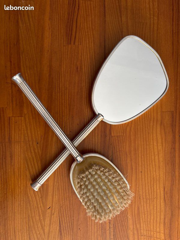 BYVUTE Ensemble miroir de maquillage vintage et peigne en forme de