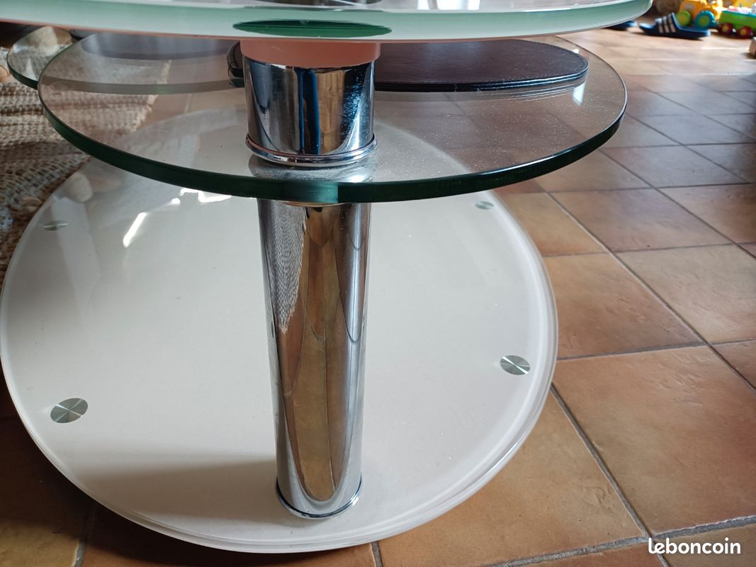 Table basse en verre 4 plateaux (image 2)