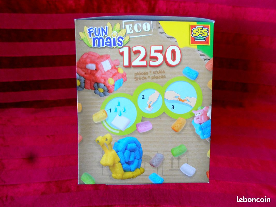 Kit créatif et écologique " Fun mais " grande boîte de 1250 pièces de la marque SES CREATIVE, 100% neuf (image 2)