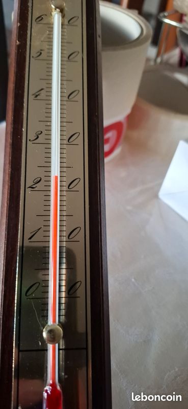 Grand thermomètre en bois 25/5 cm (image 2)