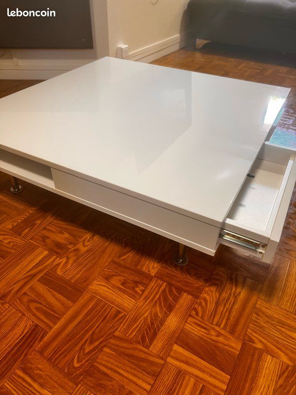 Table basse IKEA blanc laqué (image 2)