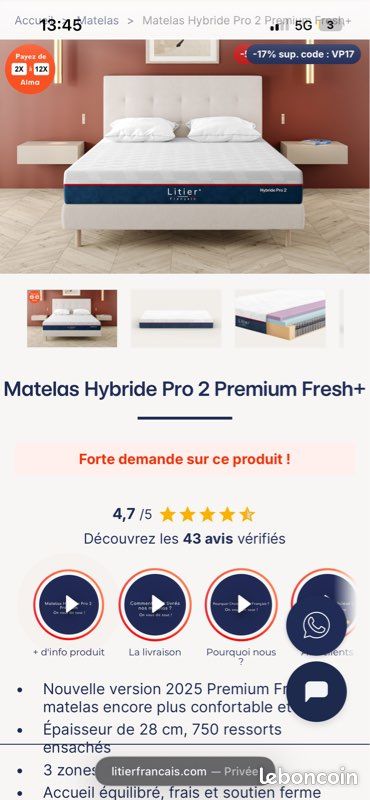 Matela litier français (image 1)