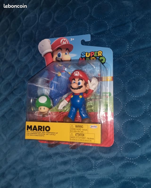 Figurine super Mario with 1up mushroom jakks pacific new sealed (image 1)