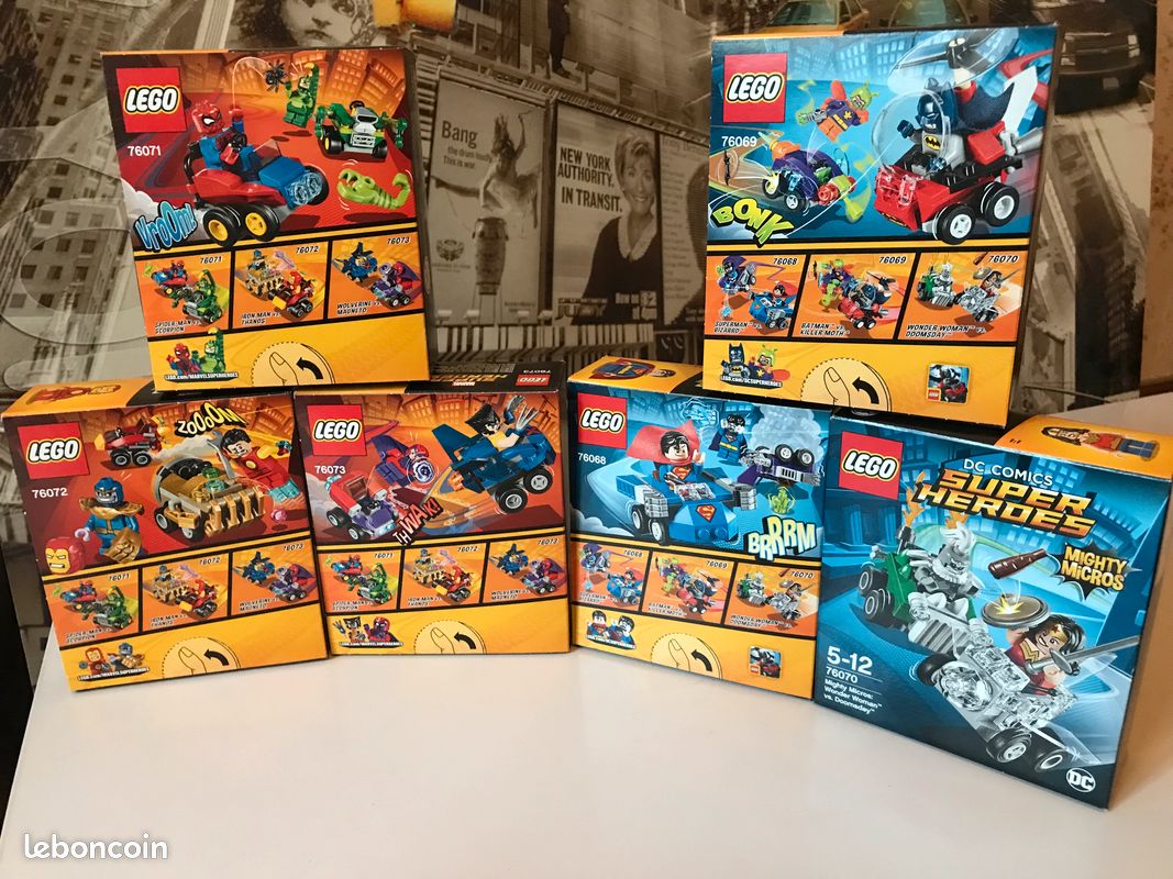 Lego Mighty Micros Marvel DC Comics, Superman, Batman, Wonder Woman, Iron Man, Spider-man, Wolverine (image 2)