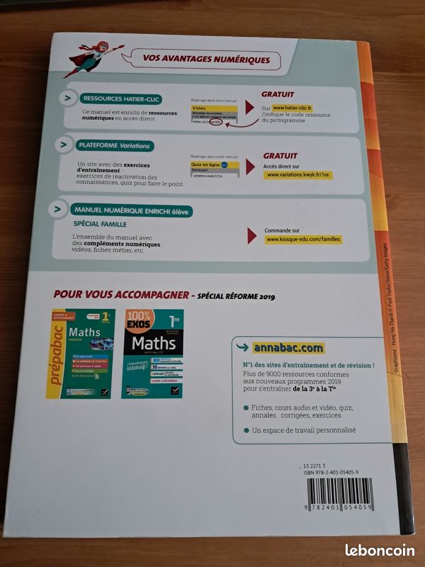 Manuel mathématiques 1ère spécialité (image 3)