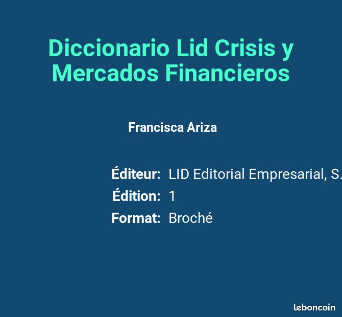 Diccionario Lid Crisis y Mercados Financieros - Francisca Ariza (image 2)