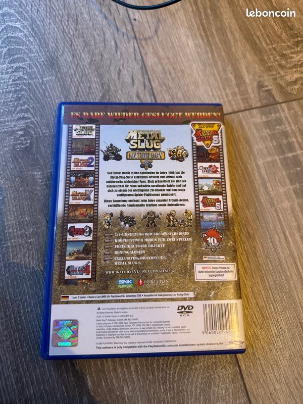 Metal Slug 4 – PS2 PAL Version Italienne Complète – Très Bon état Avec Manuel