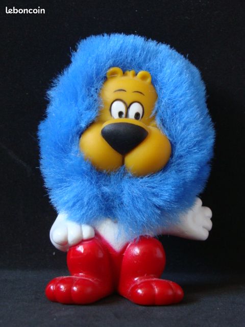 Peluche Lion Vintage AJENA Des Années 80 - Mascotte Officieuse Du Tour De France, Cyclisme, Maillot Jaune - Super état Pour Collection