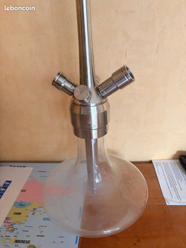 Pack narguilé Tsar Alexander V1 (Très bon état)+ Kaloud + Oduman Ignis + Foyer en verre Dschinni avec système brohood (image 1)