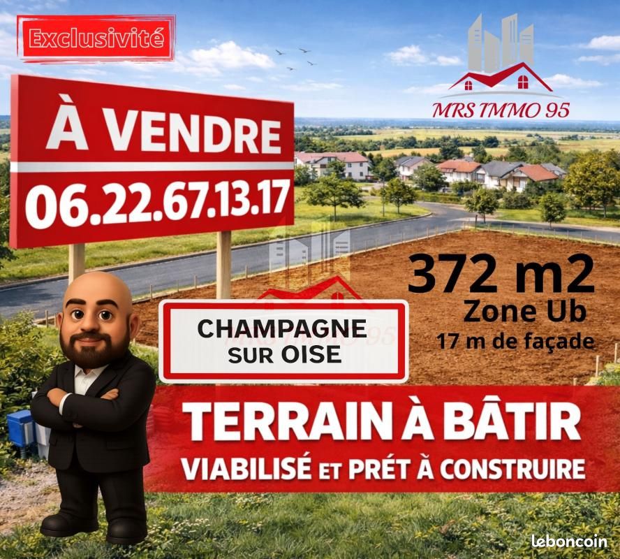Terrain 372 m² Champagne Sur Oise · à Champagne-sur-Oise · 99 000 €