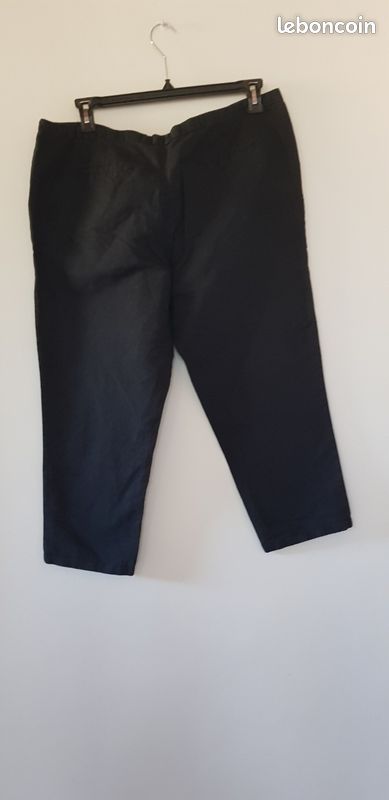 Pantalon noir, 100 lin, taille 46, Camaïeu Vêtements