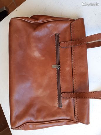 Sac à Dos Cuir Rouge Henry Saxel – Occasion – Pour La Ville
