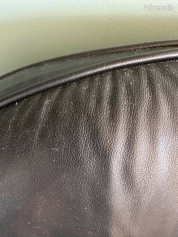 Canapé en cuir noir (image 4)